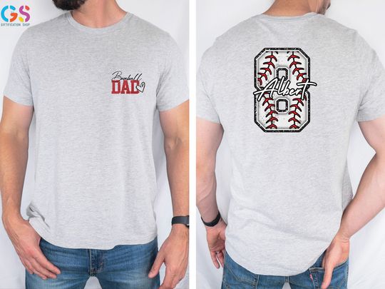 Personalized Baseball Dad Shirt, Gift for Husband, for Daddy, for Him