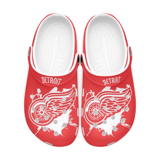 Detroit Red Wings Sandals, Clogs, Toe Sandal Soft Lightweight Footwear Men Women