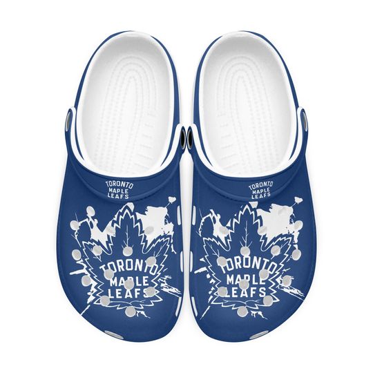 Toronto Maple Leafs Clogs, Toe Sandal Soft Lightweight Footwear Men Women