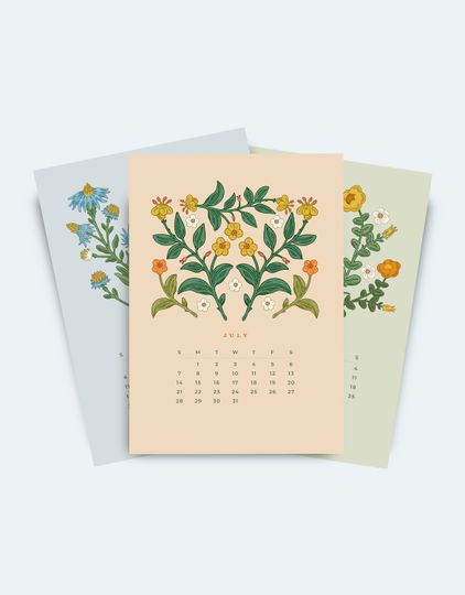 REFILL CARDS for 2024 Botanical Desk Calendar