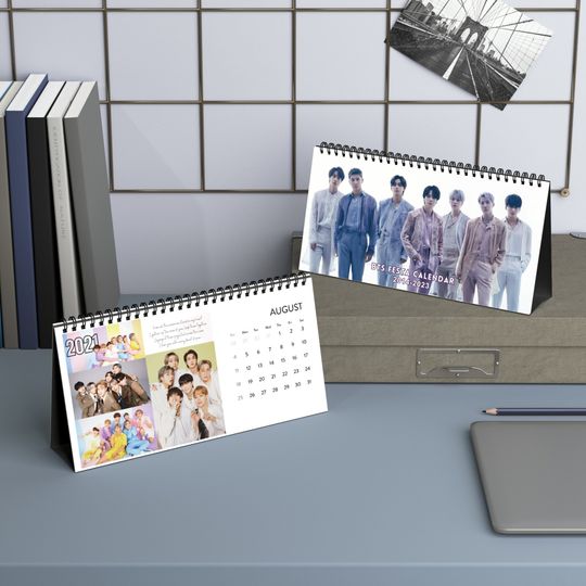 BTS Festa-themed 2024 Desk Calendar, BTS merch, Jungkook Merch, Kpop Merch, Army merch, Gift for Army