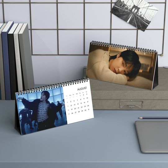 BTS Jimin 2024 Desktop Calendar, BTS merch, Jimin Merch, Kpop Merch, Army merch, Gift for Army