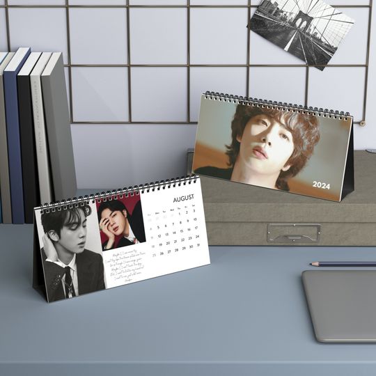 BTS Jin Desktop Calendar, Bts merch, Jin Merch, Kpop Merch, Army merch, Gift for Army