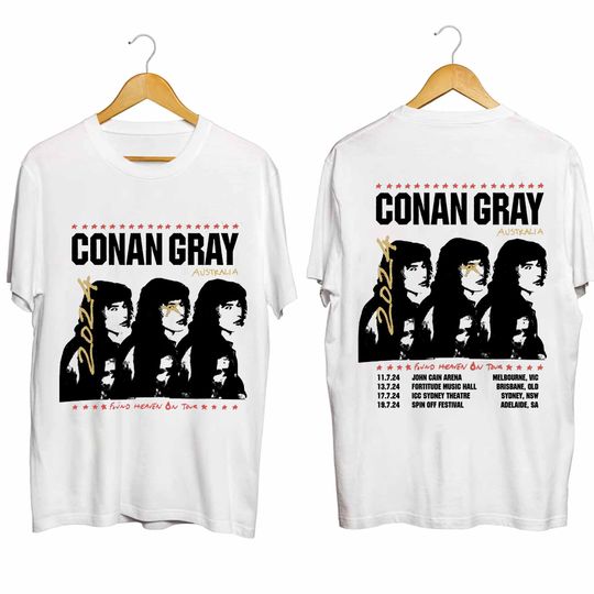 Conan Gray - Found Heaven On Tour 2024 Australia Double Sided Shirt