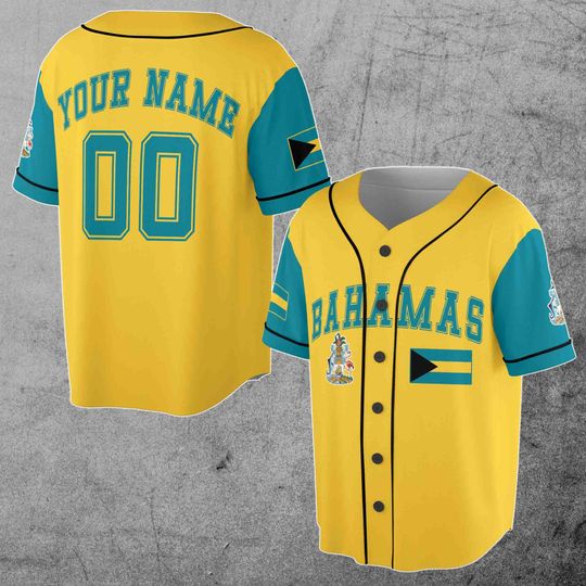 Bahamas Flag Honduras Coat of Arms Customize Name And Number 3D Baseball Jersey