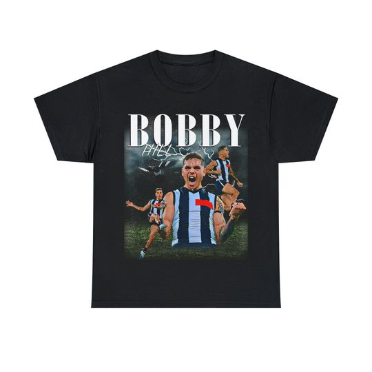 Vintage AFL T-shirt | Collingwood magpies Bobby Hill | 90s Inspired t shirt | Australian Rules Football | WAFL, VFL, Sanfl
