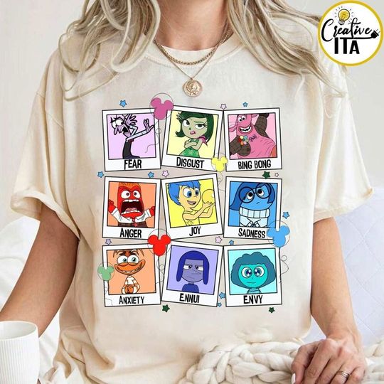 Disney Pixar Inside Out Characters Shirt, WDW Disneyland Inside Out 2 Movie 2024 Shirt