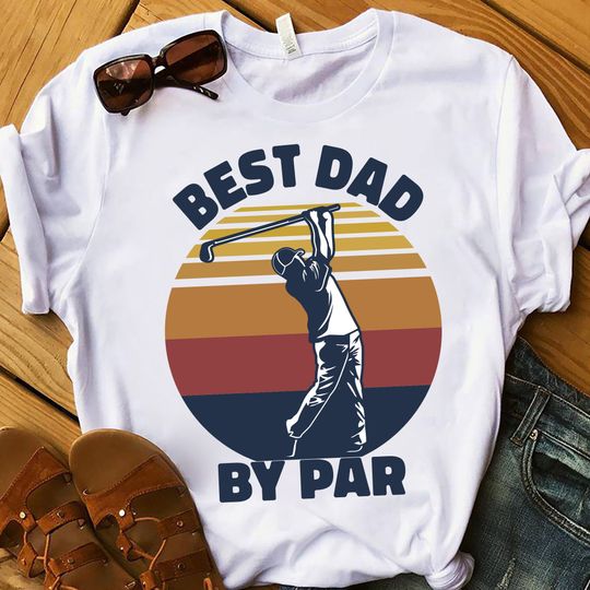 Best Dad By Par Shirt, Golf Shirt for Men, Gift for Dad, Gifts for Him, Golf Dad Gift
