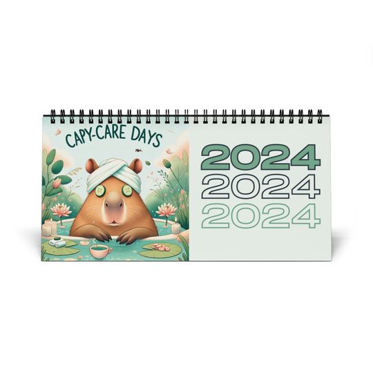 Capybara Desk Calendar Spa Day Content Calendar