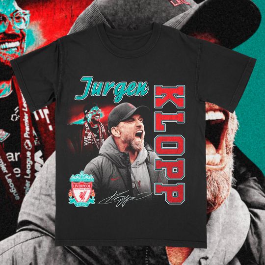 Jurgen Klopp retro bootleg t-shirt, Liverpool FC Unisex shirt
