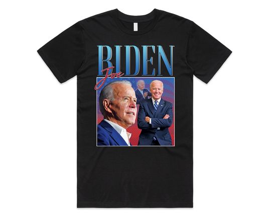 Joe Biden Homage T-shirt Tee Top US President Election Campaign 2024 Retro 90's Vintage