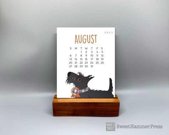 2024 Dog Desk Calendar with Stand | Puppy Calendar | Calendar Dog Gift | Poodle