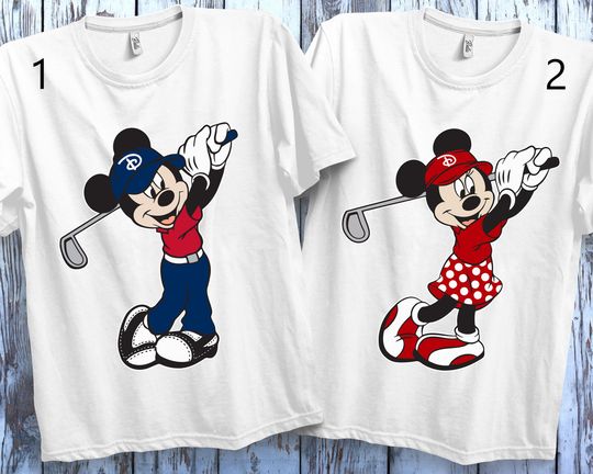 Disney Mickey Mouse Golf Funny Mickey Golfer, Disneyland Family Matching Shirt