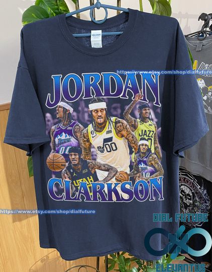Vintage 90s Basketball Bootleg Style T-Shirt, Jordan Clarkson Graphic Tee, Jordan Clarkson Shirt, Jordan Clarkson Tee, Basketball T-Shirt