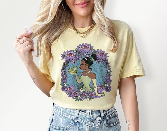 Art Nouveau Tiana Disney Princess Shirt, the Princess and Frog T-Shirt