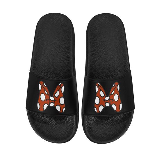 Minnie Mouse Bow Slip On Sandals | Minnie Mouse Sandals | Disney Sandals