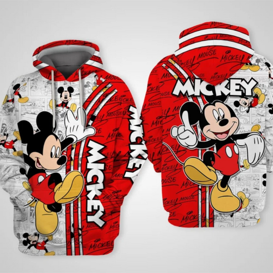 Disney Mickey Mouse Red 3D Hoodie