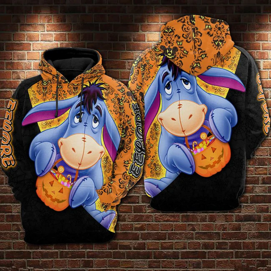 Disney Halloween Hoodie Halloween Eeyore With Candy 3D Hoodie