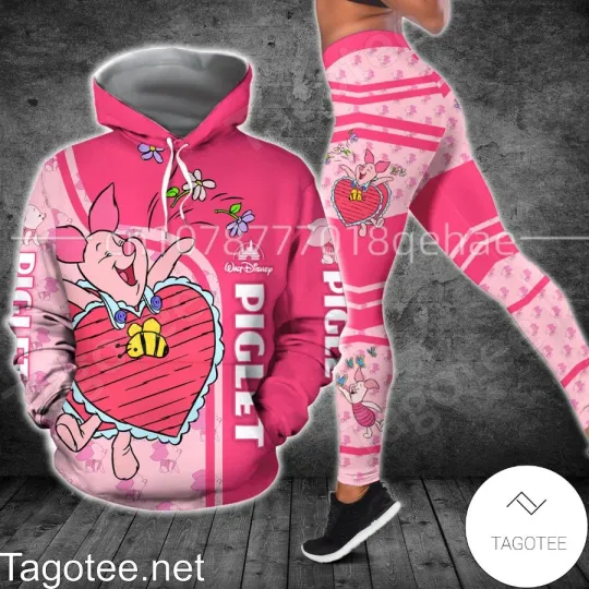 2023 New Disney Piglet 3D Hoodie Women's Hoodie Legging Sets