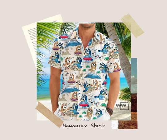 BlueyDad Rad Dad Hawaiian Shirt, BlueyDad Family Shirt