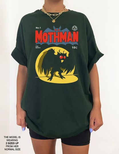 Mothman The legend comic shirt, Mothman Spook Show T-Shirt