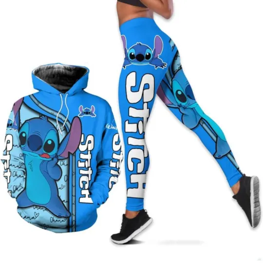 Disney Stitch 3D Hoodie Legging Set