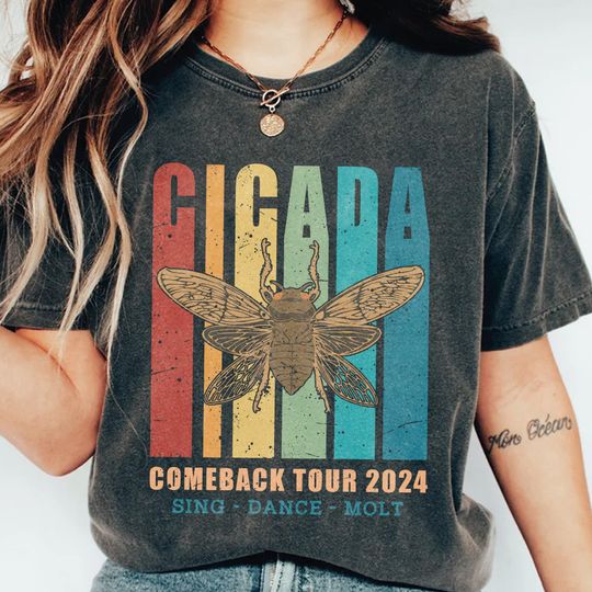Cicada Comeback Tour 2024 Shirt, Insect Lover shirt, Cicada Emergence Tee, Cicada Scream Shirt, Entomologist Gift, Cicada Lover Gift