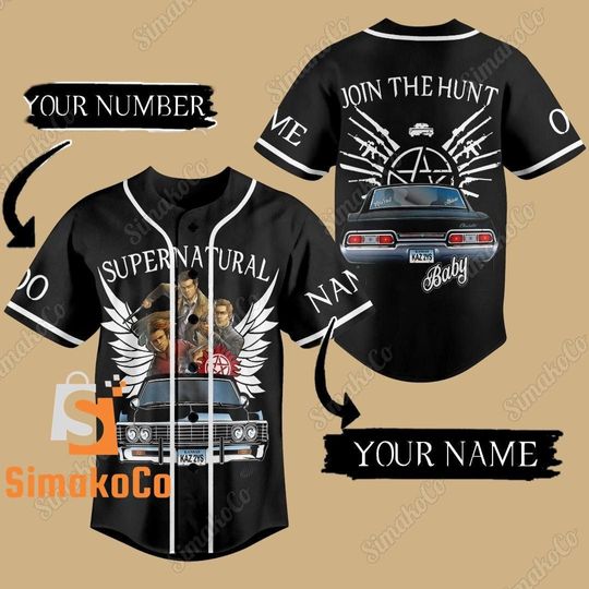 Supernatural Baseball Jersey, Supernatural Shirt, Custom Jersey