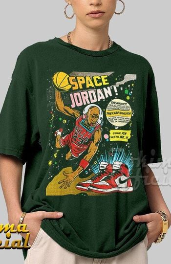 Michael Jordan Comic Inspired Graphic Vintage Retro Style T-Shirt