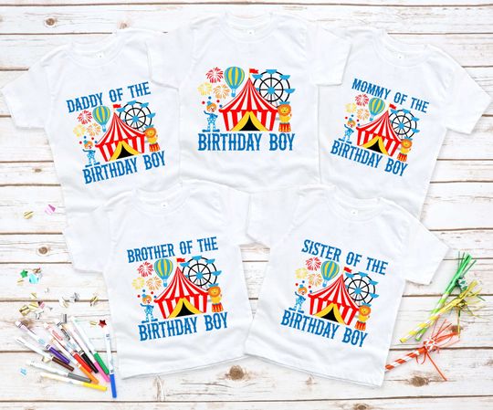 Circus Birthday Shirt, Birthday Boy, Carnival Birthday Shirt, Birthday Shirt