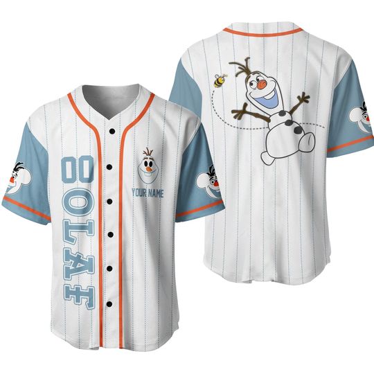 Disney Cute Olaf Baseball Jersey