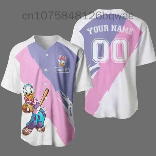 Personalized Disney Daisy Duck Baseball Jersey