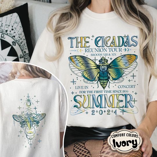 Cicada Reunion Summer 2024 Comfort Colors Shirt, Cicada Concert TShirt