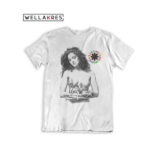 Red Hot Chili Peppers Vintage Style White Unisex T-shirt, RHCP Shirt
