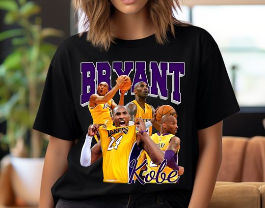 Bryant Basketball Tshirt, Basketball Graphic Tees,  Basketball Bootleg Shirt