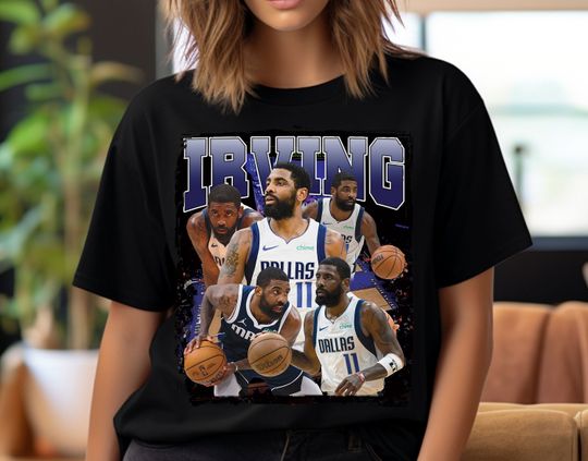 Kyrie Irving Tshirt, Basketball Graphic Tees,  Basketball Bootleg Shirt