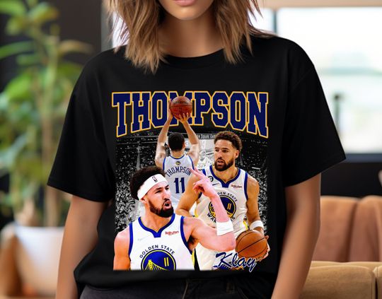 Klay Thompson Tshirt, Basketball Graphic Tees,  Basketball Bootleg Shirt