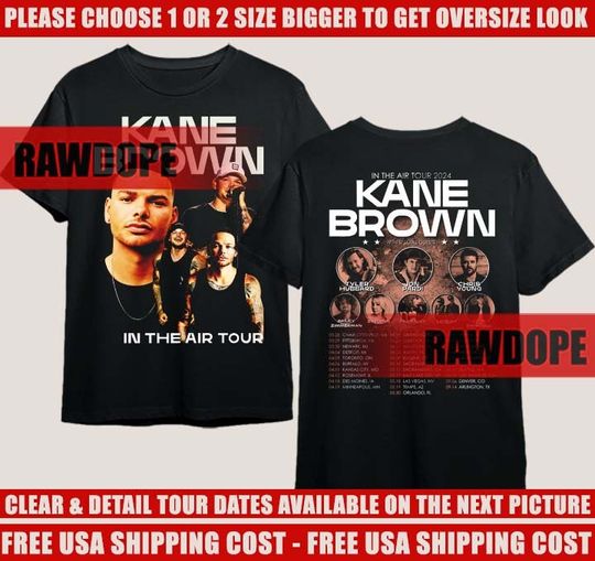 Kane Brown T-shirt Kane Brown In The Air 2024 Tour T-shirt