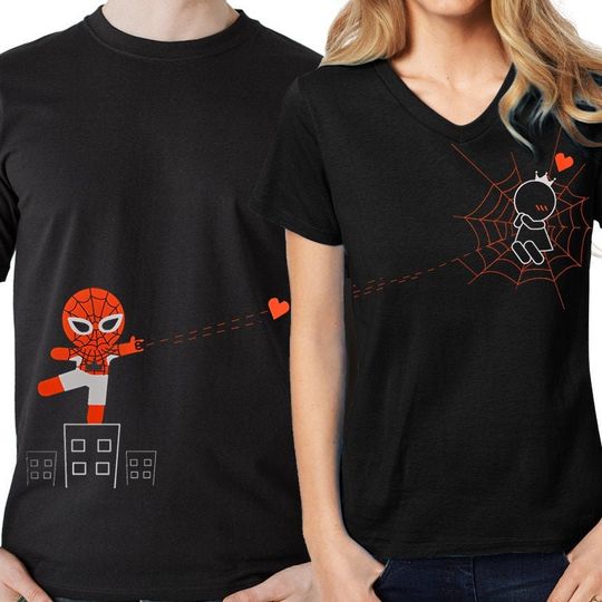 Matching Couple Shirts His and Hers Shirts Superhero Shirts Valentines Day Gifts