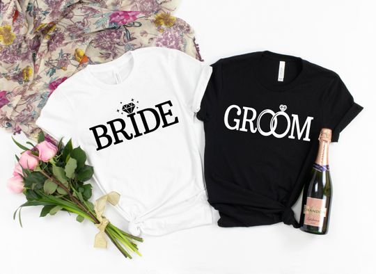 Bride and Groom Shirt,Wedding Shirt,Bride Groom Shirt Set,Just Married Shirt