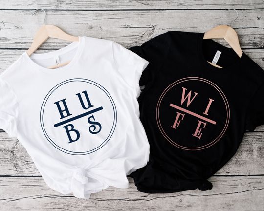 Wifey and Hubby Shirt, Wedding Party Shirt, Honeymoon Shirt,Wedding Shirt