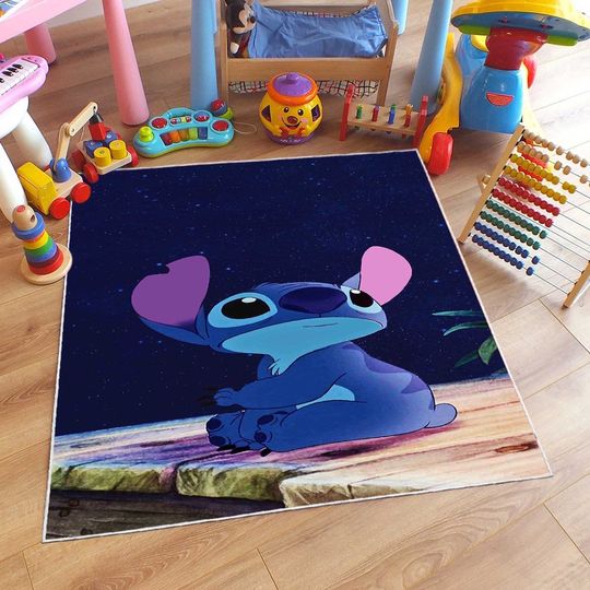 Disney's Lilo And Stitch Rug, Stitch Scream Newyear Rug, Disney's Lilo And Stitch rug