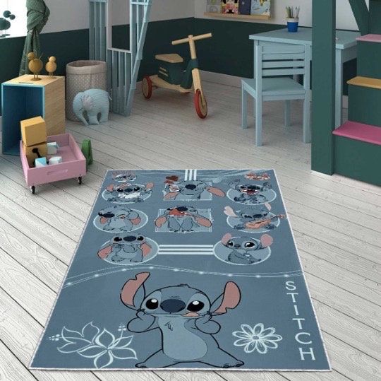 Disney's Lilo And Stitch Rug, Stitch Scream Newyear Rug, Disney's Lilo And Stitch rug