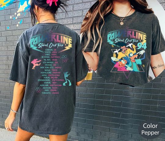Disney Retro 90s Goofy Movie  Shirt, Max Goofy Roxanne Powerline Shirt, Disney World Tour Shirt, Goofy Movie Shirt