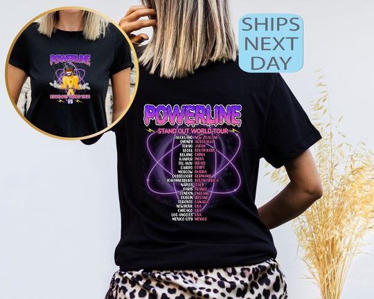 Retro Disney Powerline Shirt, Powerline Stand Out Tour Shirt, Powerline Shirt, Goofy Movie Shirt, Powerline World Tour, Disney Goofy Movie