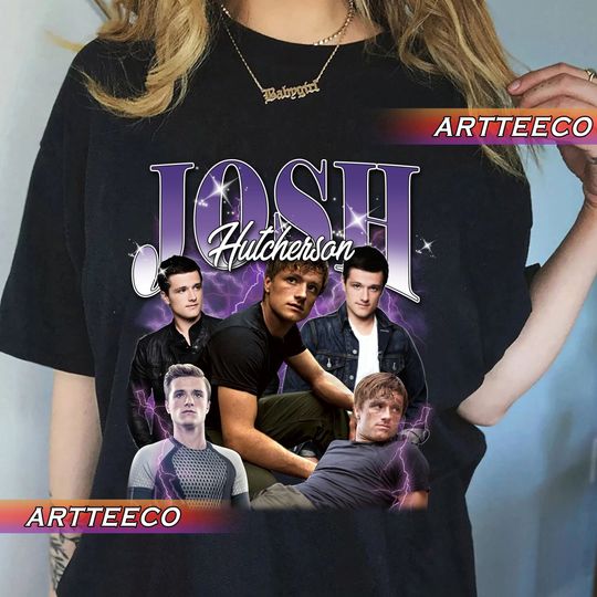 Vintage Josh Hutcherson 90s Bootleg Style Y2K, Fans Gift For Woman and Man T-Shirt