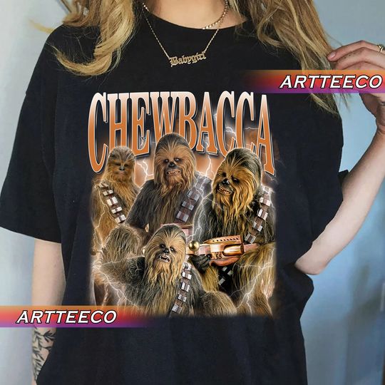 Vintage Chewbacca 90s Bootleg Style Y2K, Fans Gift For Woman and Man T-Shirt