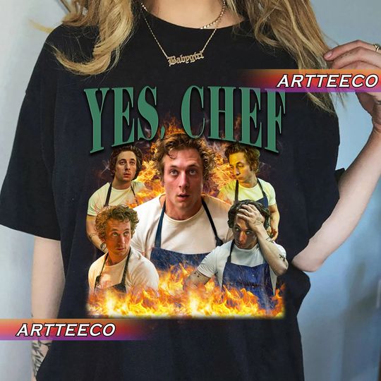 Vintage Yes Chef Jeremy Allen White The Bear 90s Bootleg Style Y2K T-Shirt