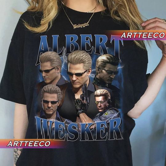 Vintage Albert Wesker Resident Evil 90s Bootleg Style Y2K, Fans Gift T-Shirt