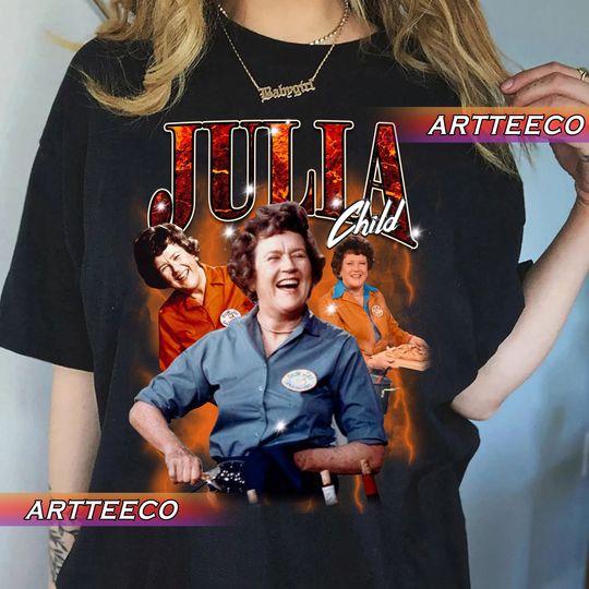 Vintage Julia Child 90s Bootleg Style Y2K, Fans Gift For Woman and Man T-Shirt